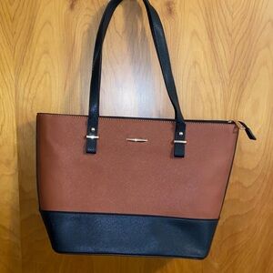 Elegant Brown and Black Tote Bag